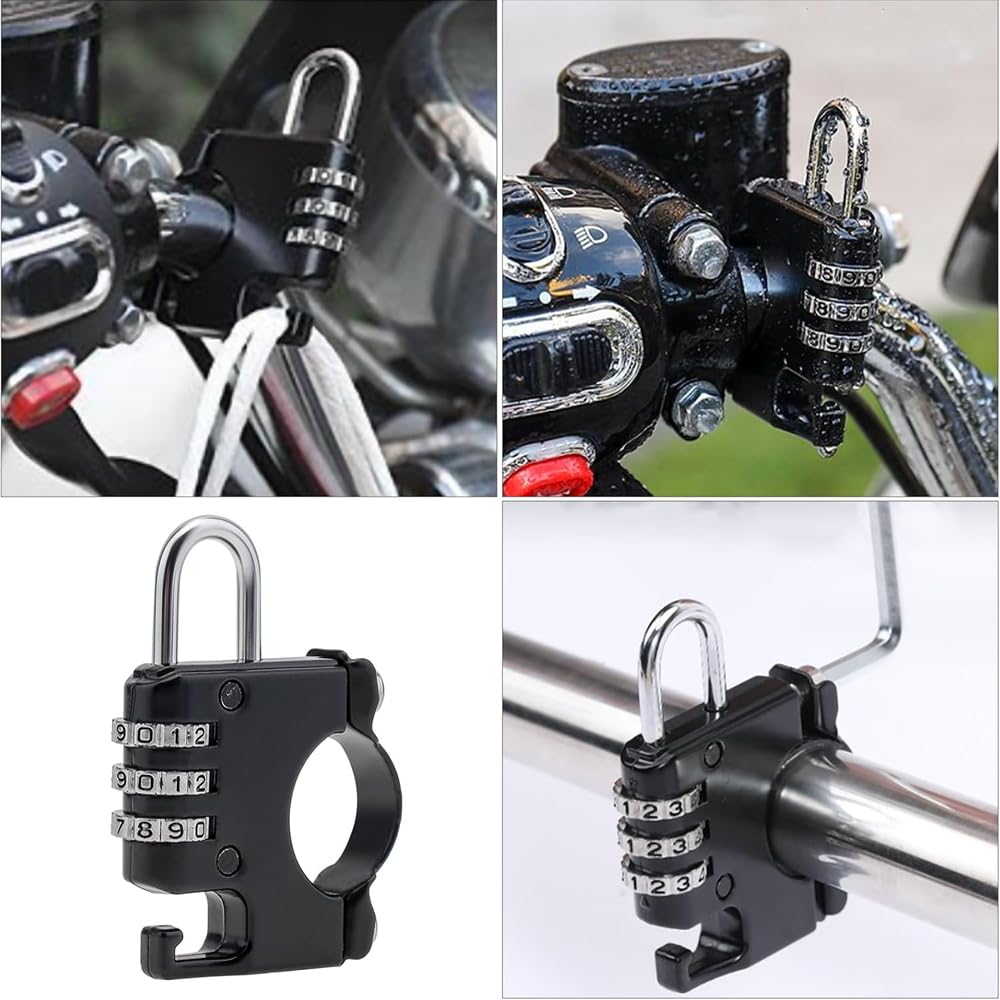 Helmet Lock Motorcycle Bicycle Key Dial Anti-Theft Fixed Electric Car