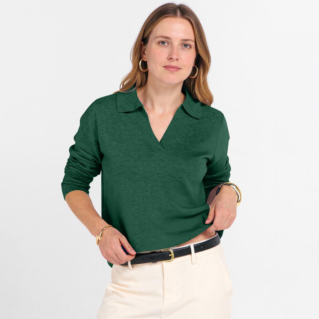 Women's Fashion Long V-neck Pullover Knitted Sweater Top