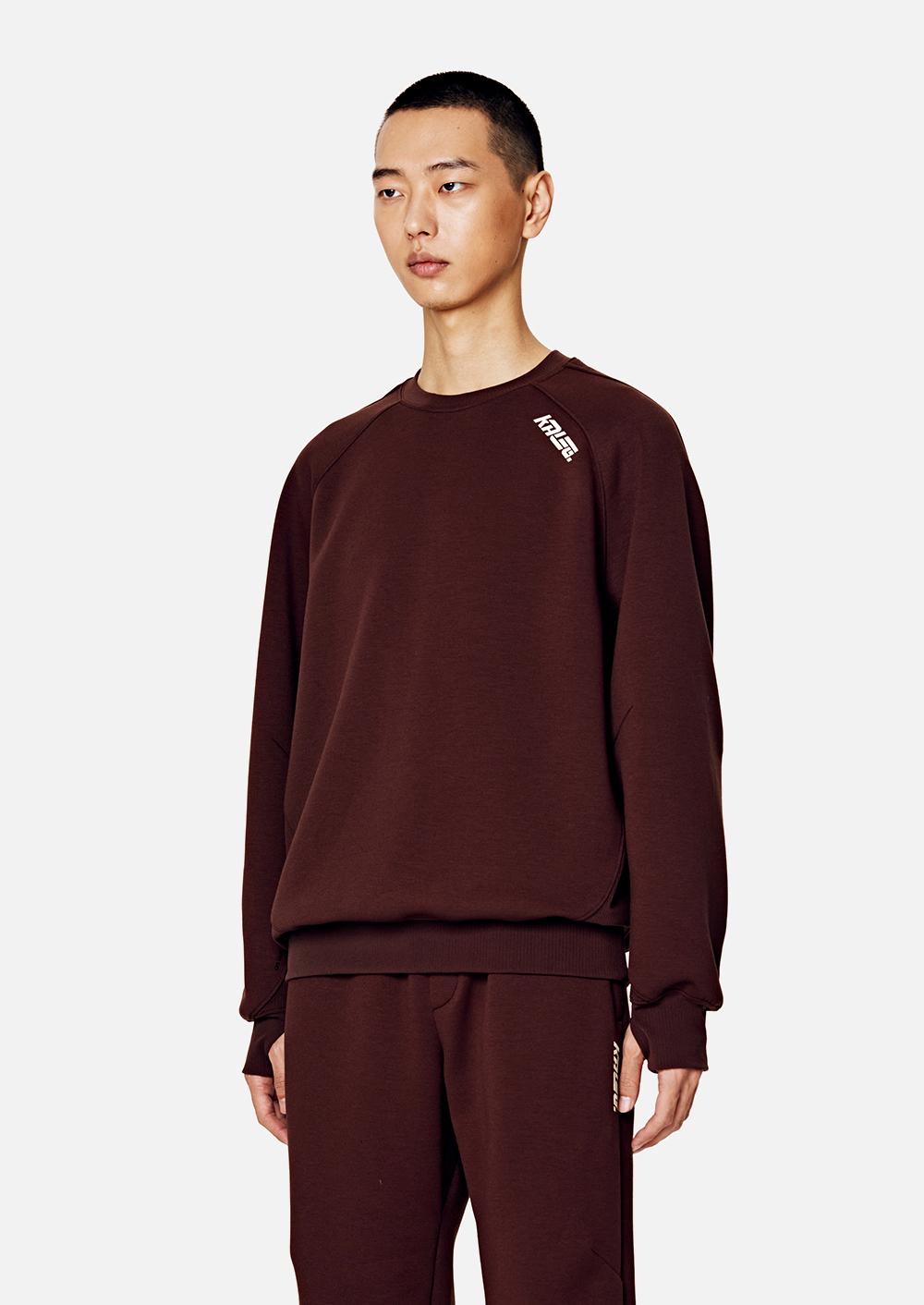 Callect Warm-Up Soft Frow Sweatshirt (Dark Brown) M/Free
