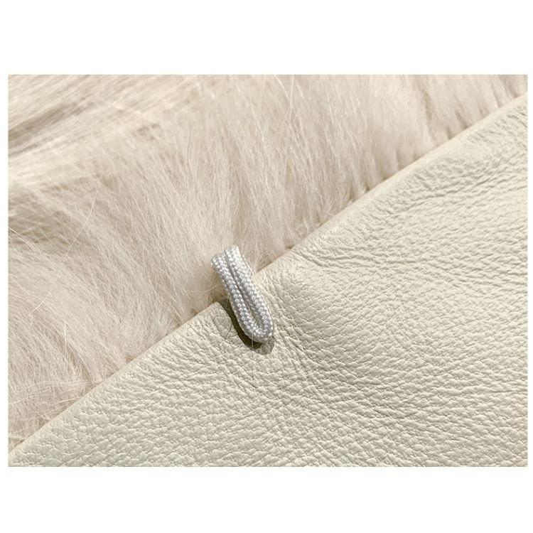 Modischer, umweltfreundlicher, einfarbiger Kunstfuchspelzmantel für Damen mit elegantem Temperament