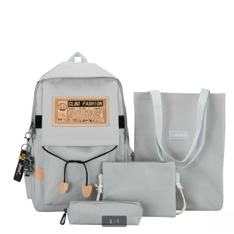 Primary School Students' Backpacks for Grades 4-5-6 Girls' Junior High School Tutoring Canvas Backpacks Middle School Students' Backpacks