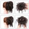 Tousled Updo Messy Bun Ponytail With Elastic Rubber Band Synthetic Scrunchies Hairpieces for Women