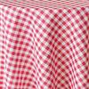 Nappe ronde - Non spécifié - 180 cm - Vichy rouge - 100% Polyester - Anti-tache et infroissable