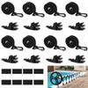 8Pcs Pool Solar Cover Reel Strap Attachment Kit Reel Fastening Set Strong Grip Ground Swimming Blanket 8 Strap/Hook/Clip
