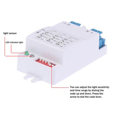 1/2Pcs 5.8GHz Microwave Radar Sensor Switch LED Light Sensor Switch Module Multi-Adjustment Body Motion Detector
