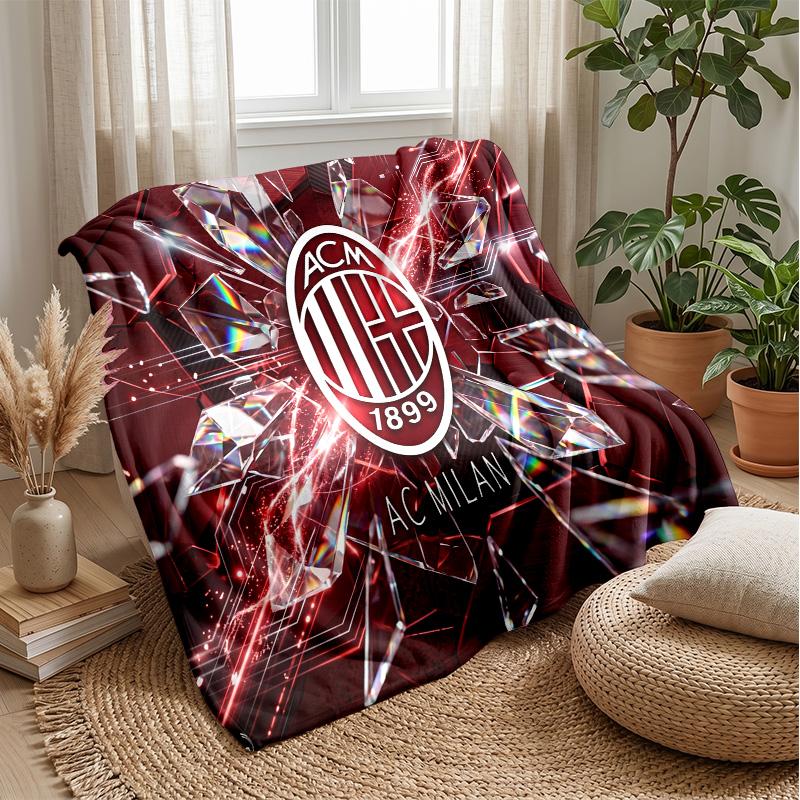 AC Milan Theme blanket Soft Flannel Blanket Plush Throw Blanket Cozy Sofa Bed Blanket for Home Decor