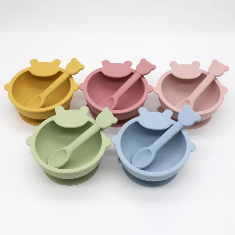 Ru Han Baby Silicone Feeding Bowl Set