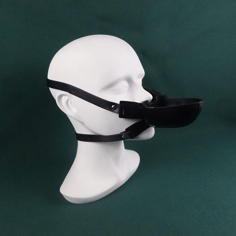 Adjustable Mouth Gag with Funnel for Deep Throat Training and Humanoid Toilet Roleplay
