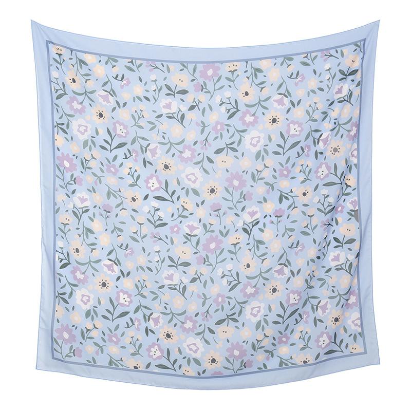 Autumn and winter hot-selling new floral printing large-size square scarf women's popular Malay women's headscarf