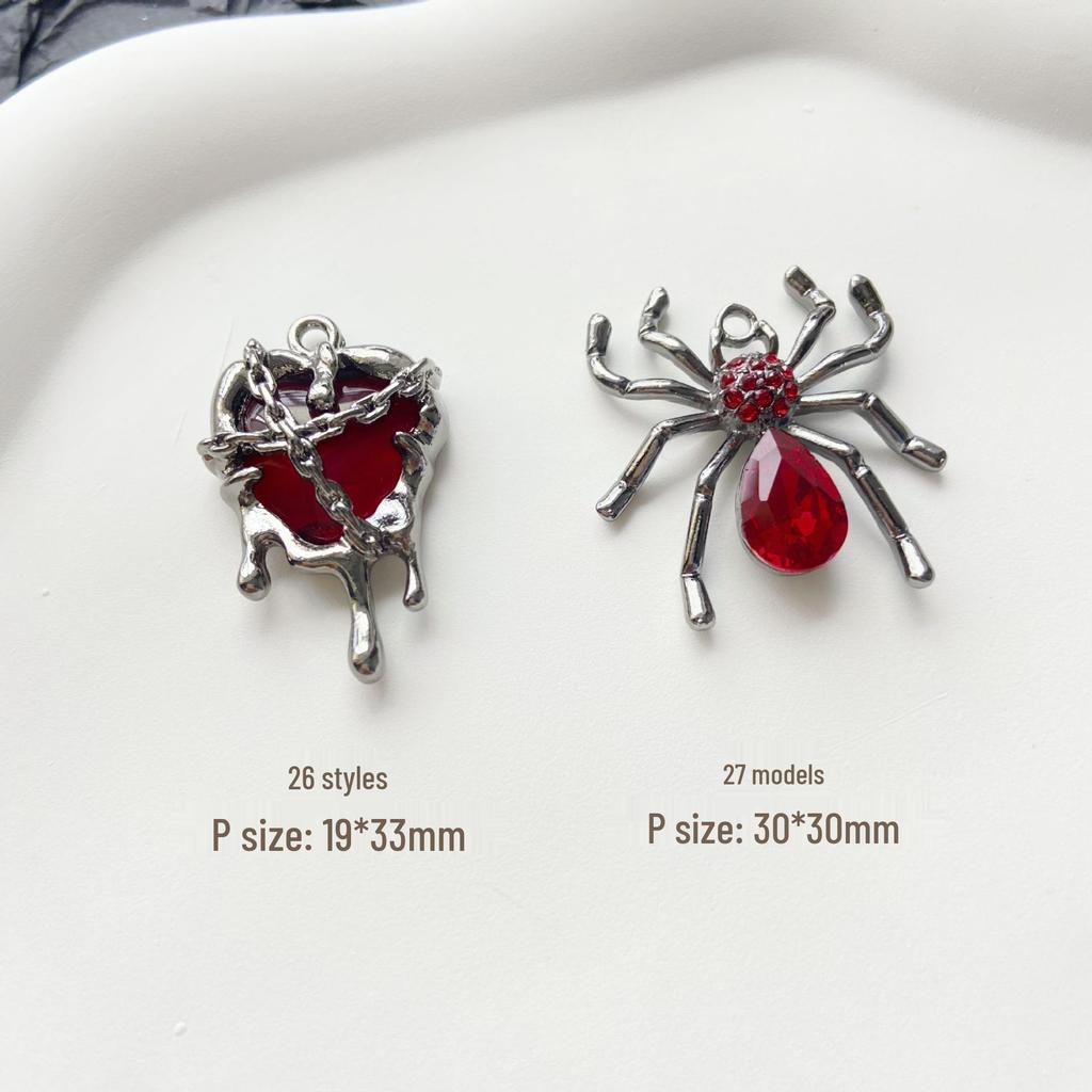 Dunkel Süßes Herz Rose Kreuz Legierung Anhänger für DIY Armband/Halskette