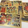 Gold Foil Waterproof Tarot Card Set with Full-Color Printing and Game Instructions