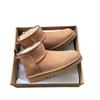 2027 Luxus-Look Damen Ultra-Mini Knöchel Schneestiefel Echtes Leder Dicksohlige Futter Warm Rutschfest Winter Booties