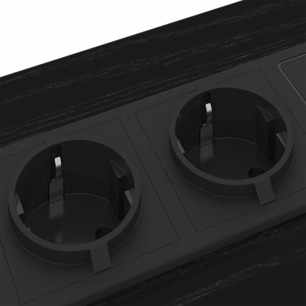 Nightstand Set (2 Pcs) Black Oak Effect 42 X 41 X 61 Cm