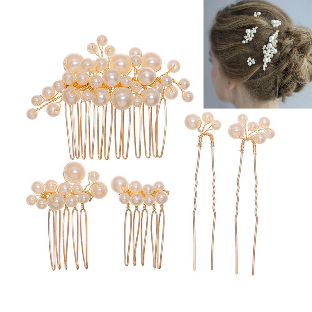 

Украшения для волос для выпускного вечера, ювелирные изделия, жемчужная заколка ручной работы, расческа для невесты, заколка для волос, свадебный головной убор