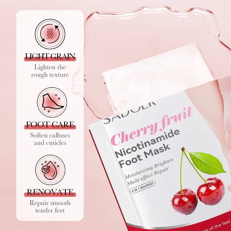 1 Paar Sadoer Vruchten Voetmasker Hydraterend Voet Peeling Mask Exfoliërend Voor Voeten Spa Pedicure Exfoliant Voeten Huidverzorging