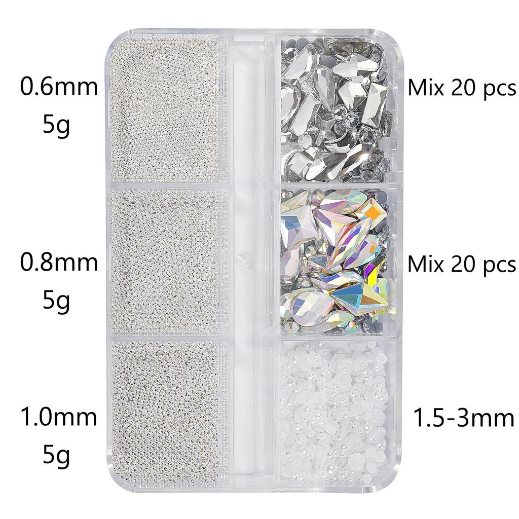 2 Boxen 3D Nagelperlen – Mini-Stahlkugeln In Silber & Gold, Für Nail Art, DIY-Dekoration & Basteln