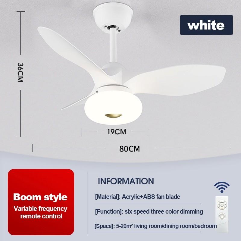 32“ DC Motor Ceiling Fan With Light 6 Speed Adjustable Electric Ceiling Fan Light Frequency Conversion LED Fan Lamp