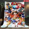One Piece Gift Flannel Blanket Soft Printed Warm Cozy Blanket for Anime Fans Family and Friends THW