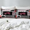 Red Agricultural Tractor Three-Piece Quilt Cover 3D Digital Printing Bedding Set Bed Cover
