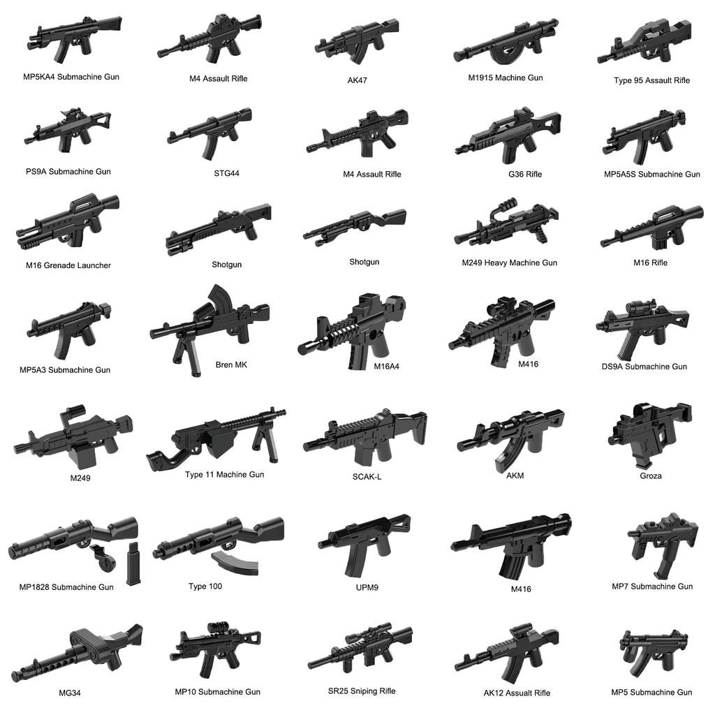 Części Broń Wojskowa II Wojna Światowa Sprzęt Operacyjny Armii Akcesoria Żołnierz SWAT Pistolety i Pancerz Kompatybilne z Głównymi Zabawkami dla Chłopców Ponad 280 Części, Zestaw, Figurki,