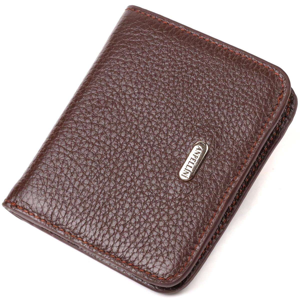 

Гаманець для жінок невеликого розміру з натуральної шкіри CANPELLINI 21798 Коричневий