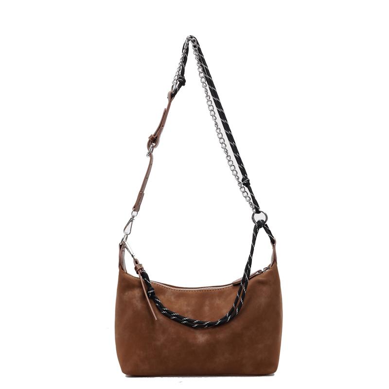 Fashiable Solid Faux Suede Retro Small Square Shoulder Bags for Women 2026 Simple Versatile Popularity Crossbody Bags