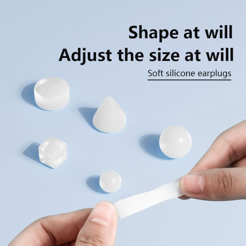 30Pcs Moldable Soft Silicone Earplugs 38Db Soundproof Snug Fit Sleep Travel Work Study