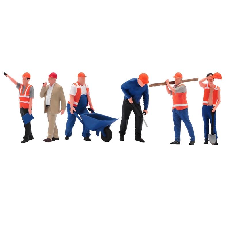 Professional Craft Construction Team Figures 1:64 Scale Resin Art Accessories For Model Railroad And Displays