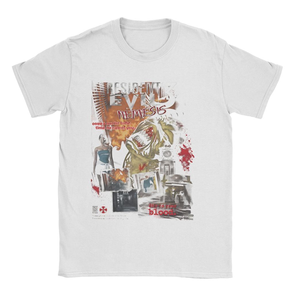 Resident Evil Vintage Game 3D Print T Shirt Summer Fashion TShirts Unisex 100 Cotton O Neck Oversize Clothing ShortSleeved