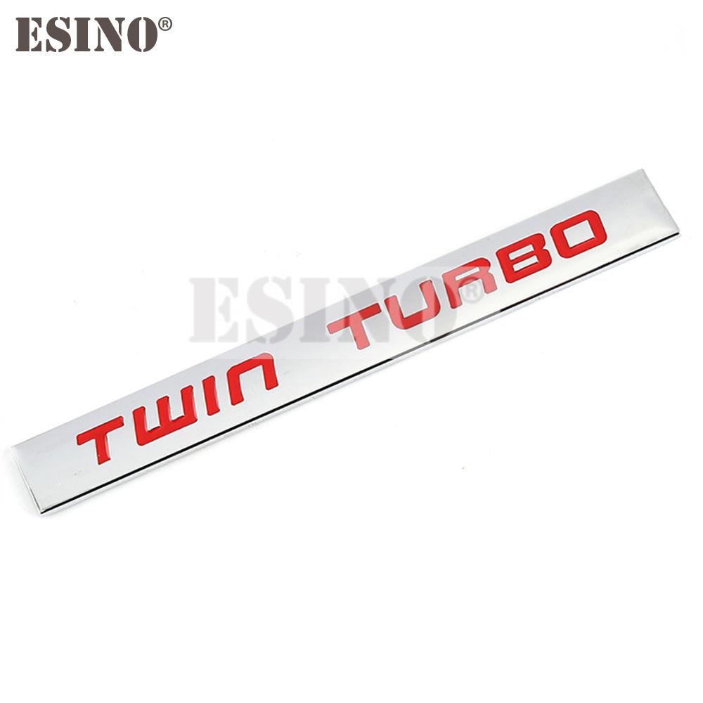 Car Styling Turbo Diesel Twin Turbo Turbocharged Supercharged 3D Metal Alloy Adhesive Emblem Sticker Car Body Badge