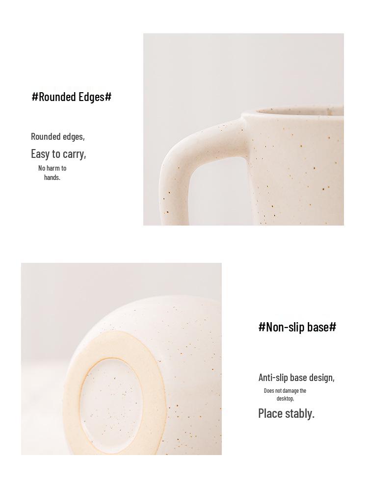 Retro Wabi-Sabi Double-Handled Ceramic Vase for Floral Arrangement