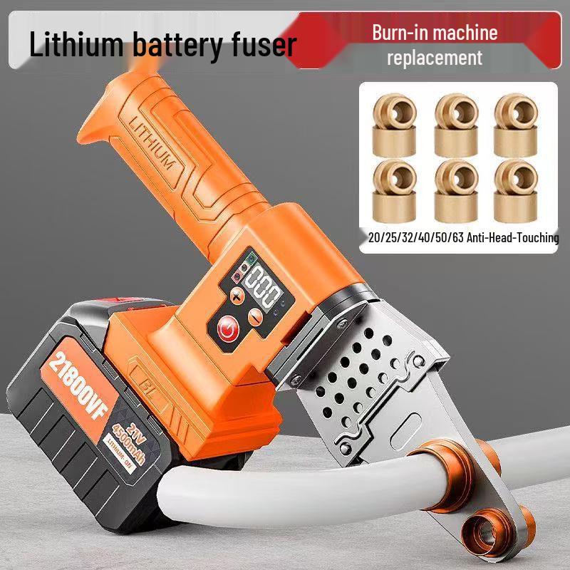 Soldador de Tubos PPR Inalámbrico de Alta Gama: Herramienta de Fusión en Caliente para Batería de Litio con Alineador de Cabezal de Matriz