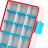 Fishing Tackle Box Jewelry Organizer Container Gear Lure Storage Case 21 Compartments for