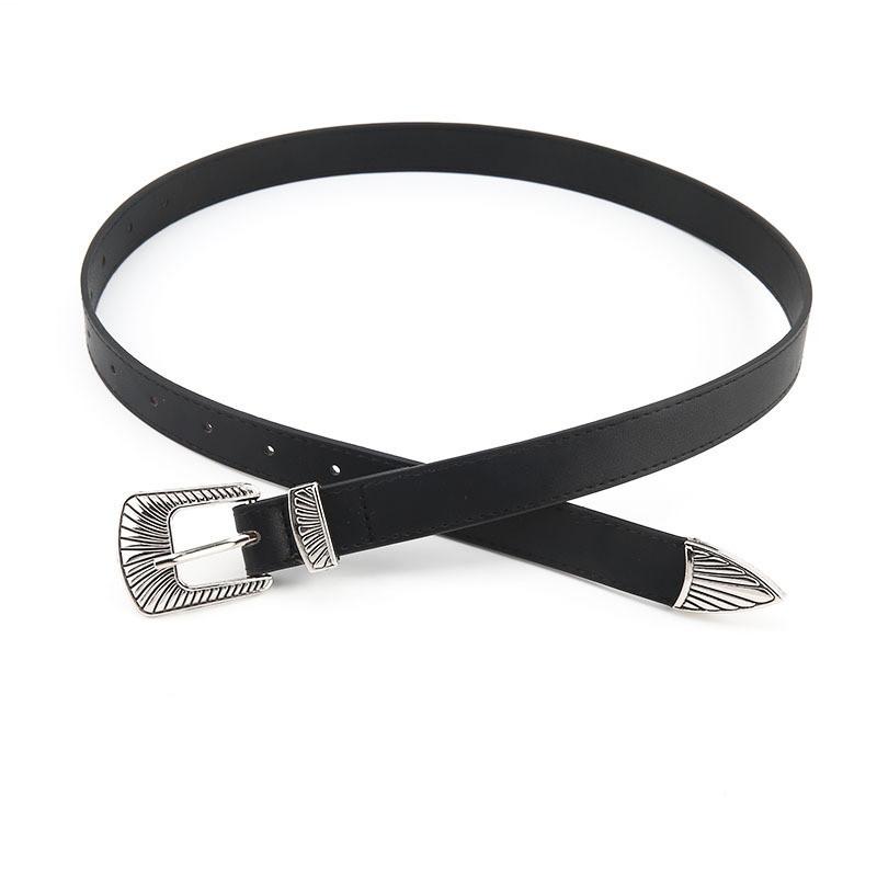 High-quality Faux Leather Women's Retro Belt Fashionable Simple Decorative Waist Belt Vintage Chic Belt