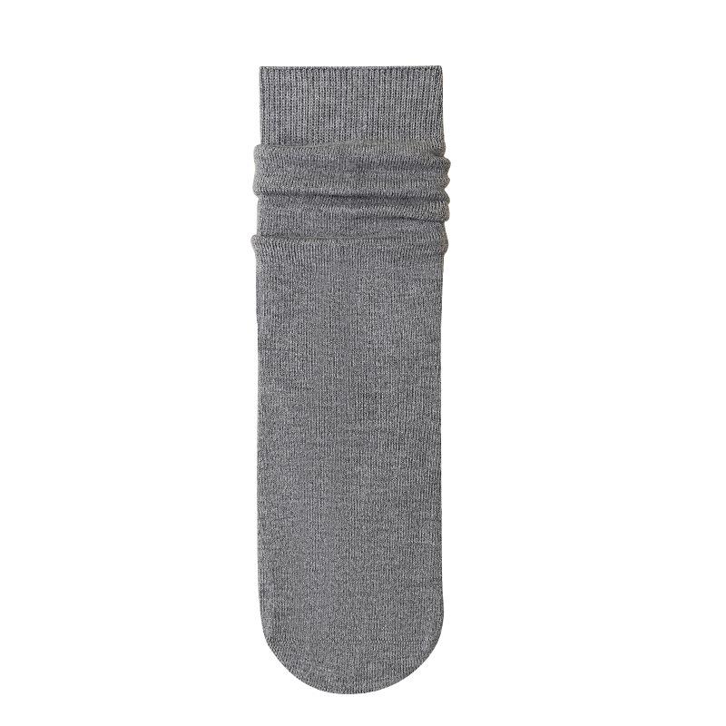 Damen Herbst- und Winter Freizeitsocken mit Polka Dots Kaschmir gestreift Warme Damen Mid-Calf Socken College-Stil kombiniert mit Frotteesocken