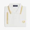 [M3600] Twin Tip Fred Perry Shirt - Snow White/Honeycomb Afpm2513600-Y53