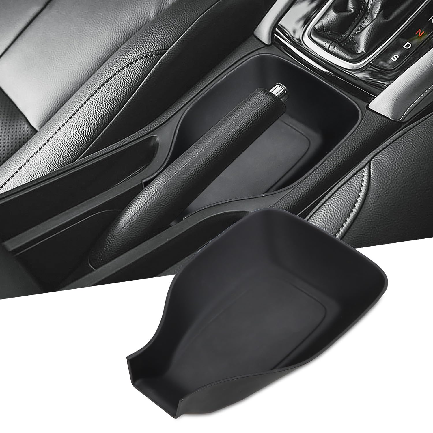 

Auovo Honda WR-V WRV Dedicated Center Console, Handbrake Storage Box, Console Box, Car Handbrake чёрный