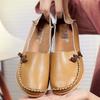 Plus Size Genuine Leather Low-Top Loafers for Women