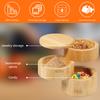 3Tier Salt Box Spice Jar Kitchen Seasoning Jar Bamboo Pepper Container Jar with Magnetic Lid Candy Earring Jewelry Salt Storage