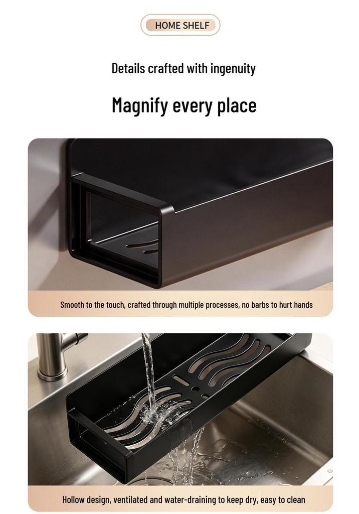 Magnetic Kitchen Storage Rack for Refrigerator, Microwave, or Washing Machine - No-Drill Wall-Mounted Spice Organizer