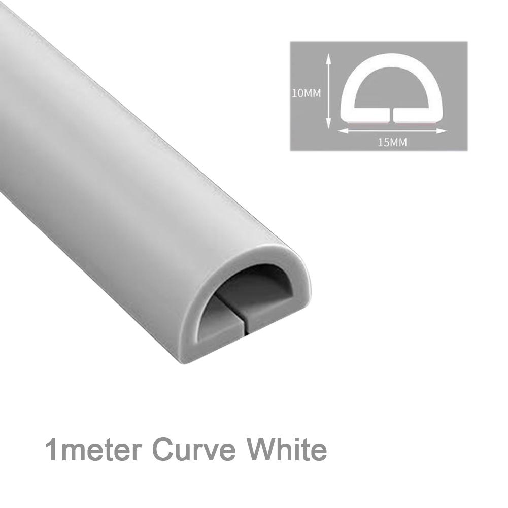 Easy Installation Floor Cord Cover Floor Protection Robust PVC Material Sleek Curve Design Trapezoidal Type For Home