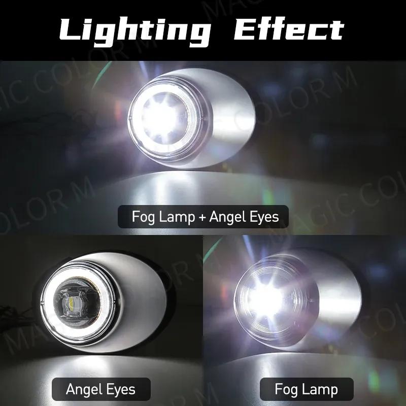 LED Fog Light For Toyota Tacoma Tundra Sequoia 2005 2006 2007 2008 2009 2010 2011 2012 2013 2014 2015 DRL Angel Eyes Headlight