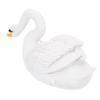 Resin Swan Figurine Floating Simulation Swan Statue for Garden Pond Realistic Garden Animal
