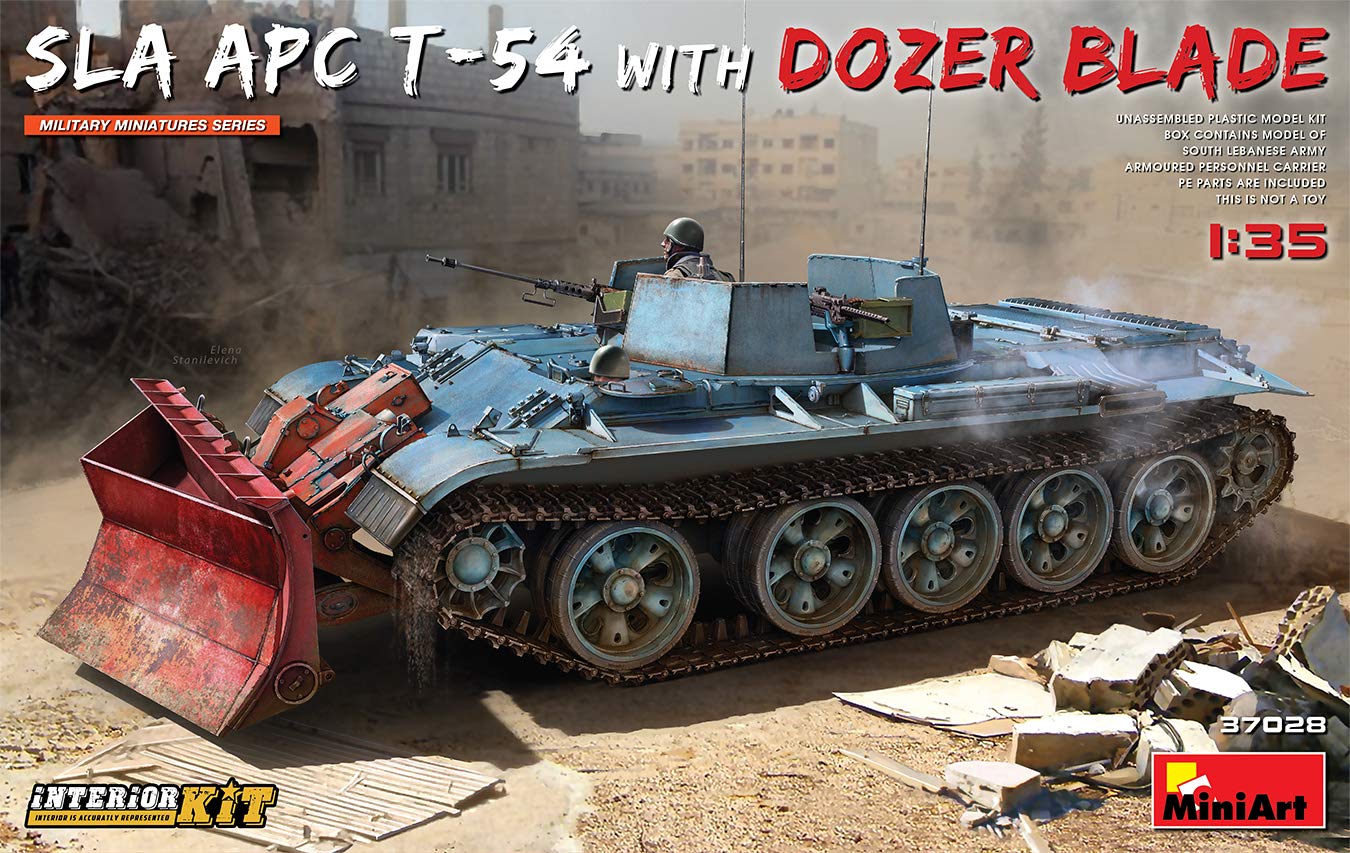 

Miniart South Lebanon Army SLA APC with Dozer Interior Plastic Model MA37028 1/35 T-54 Blade, Kit, Kit,