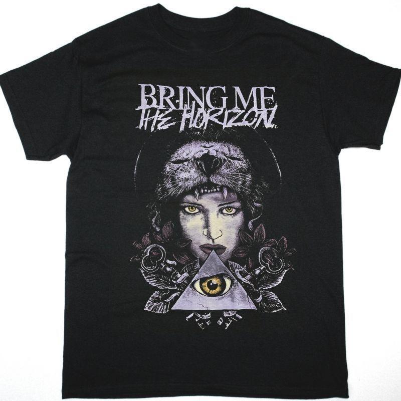 BRING ME THE HORIZON PURPLE GIRL Cotton Black T Shirt All Size US123