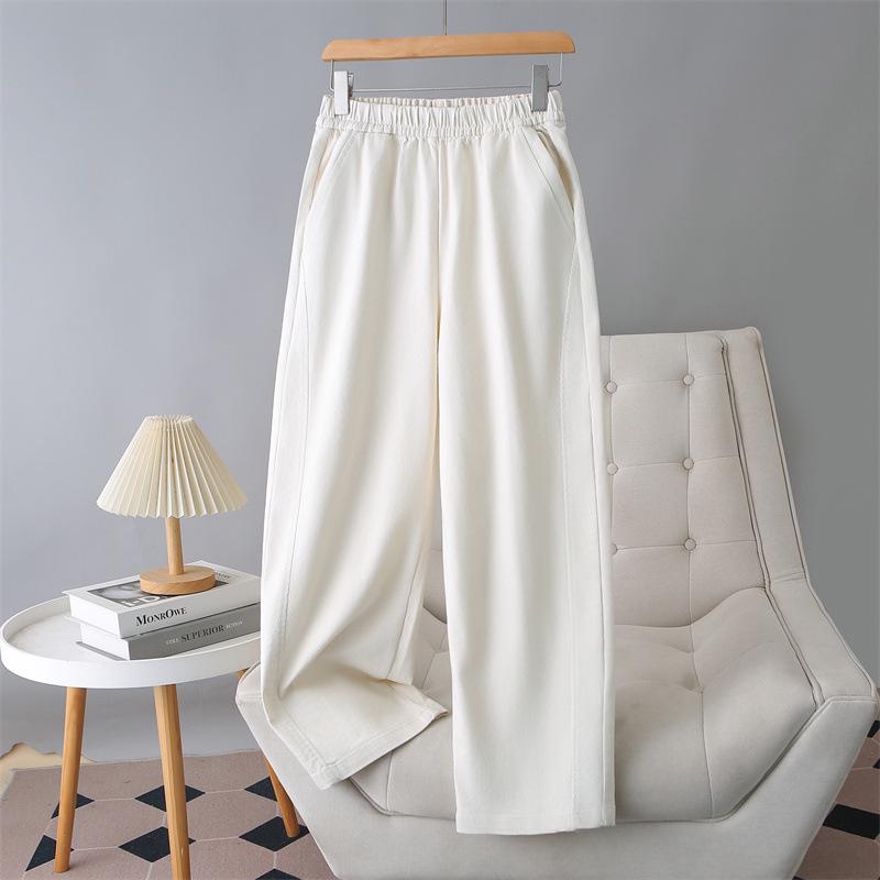 

Women s Plus Size High Waist Cotton Pants - 2026 Spring Straight Leg Casual Patchwork Pants 4XL