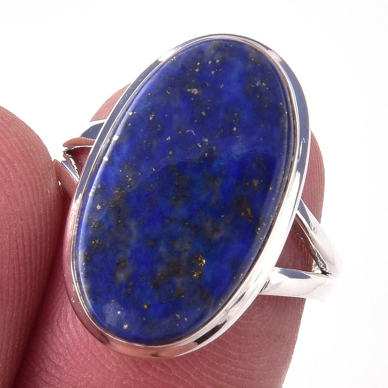 

Кольцо из чистого серебра 925 пробы с натуральным лазуритом ручной работы S.7 r2v98