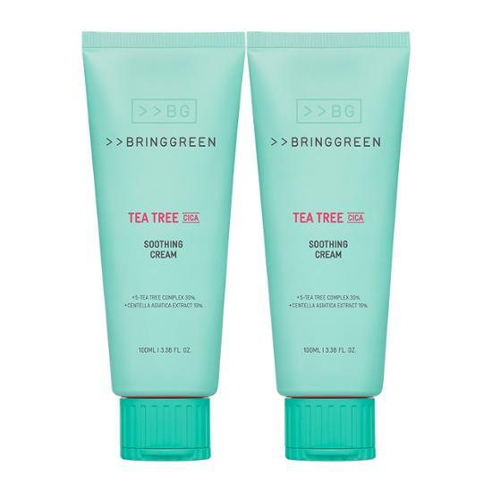 BRINGGREEN Tea Tree Cica Soothing Cream Plus Double Pack 100ml+100ml