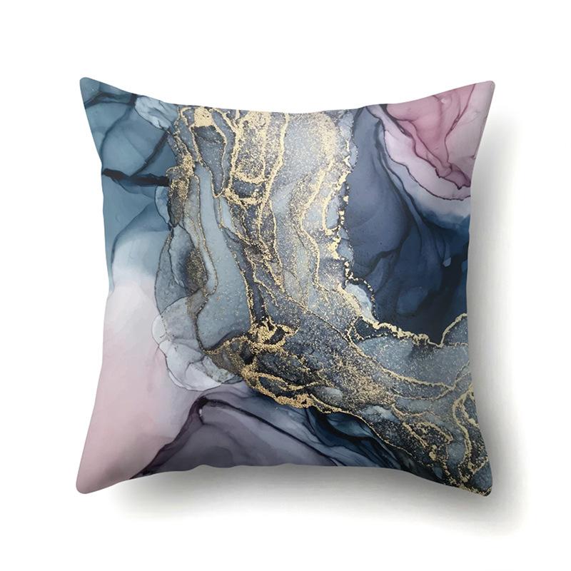 Nordic Modern Abstract Ins Style Polyester Pillow Case Car Decoration Home Printed Waist Cushion Pillow Case
