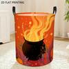 1pc Foldable Laundry Basket with Handle - Space-Saving Pumpkin Pot Design Storage Hamper, Art Deco Style Collapsible Basket Suitable For, Dorm, Room, 
